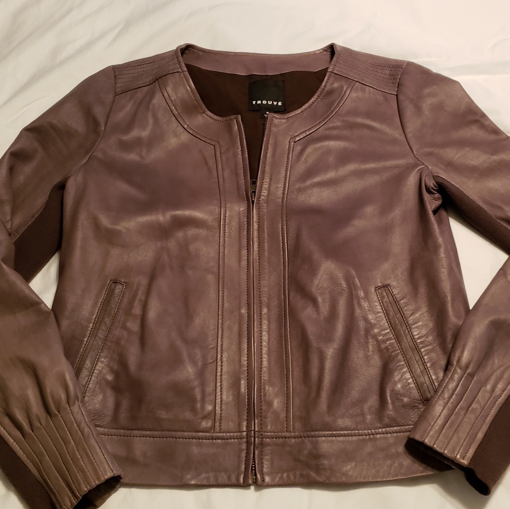 Trouve Tan Leather Jacket
